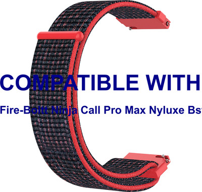 ACM WSM3V22OR3883 Watch Strap Nylon Loop Belt 22mm for Fire-Boltt Ninja Call Pro Max Nyluxe Bsw128 Smartwatch Orange Smart Watch Strap(Orange)