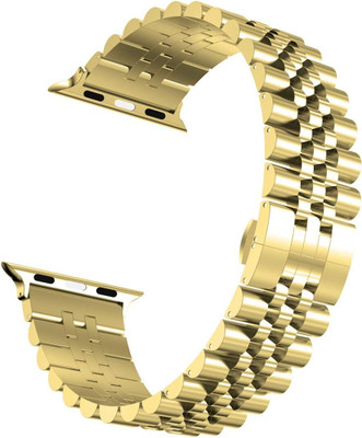 Hamz Premium 2023 New Edition Heavy Stainless Steel Belts For iWatch 49/45/44/42mm Smart Watch Strap(Gold)