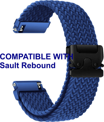 ACM WSM38Z20BL3024 Watch Strap Woven Braided Clipper 20mm for Sault Rebound Smartwatch Belt Blue Smart Watch Strap(Blue)