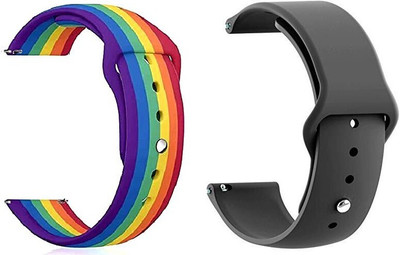 BLACK LOVIES 20 mm Smart Watch Strap Compatible for D I Z O Watch 2 / D I Z O Watch S Smart Watch Strap(Black, Mullti Color)