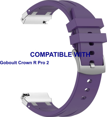 ACM WSM36X22PU5028 Watch Strap Metal Hook Silicone Belt 22mm for Goboult Crown R Pro 2 Smartwatch Purple Smart Watch Strap(Purple)
