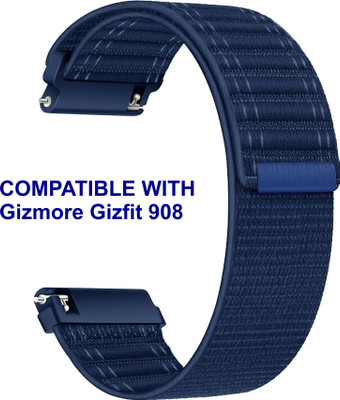 ACM WSM39A20BL2130 Watch Strap Nylon Soft 20mm for Gizmore Gizfit 908 Smartwatch Blue Smart Watch Strap(Blue)