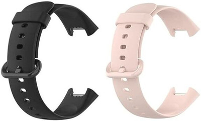 LNKART Watch 2 Lite & GPS Smart Watch Band Strap with Soft Silicone Classic Strap & Secure Buckle Smart Watch Strap(Pink, Black)