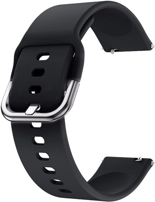 BLACK LOVIES 20MM SOFT SILICON BELT Smart Watch Strap(Black)