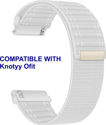 ACM WSM39A20WT1131 Watch Strap Nylon Soft 20mm for Knotyy Ofit Smartwatch White Smart Watch Strap(White)