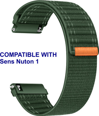 ACM WSM39A22GR2849 Watch Strap Nylon Soft 22mm for Sens Nuton 1 Smartwatch Green Smart Watch Strap(Green)