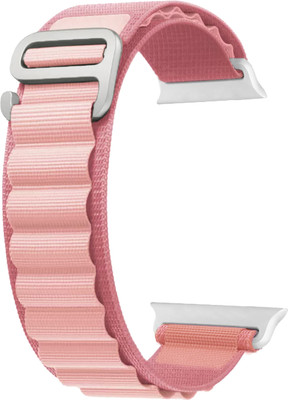 ACM Sliding Watch Strap Nylon Hook for Raysx Android 4g Smartwatch Belt Creame Pink Smart Watch Strap(Pink)
