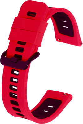 Melfo Silicone Strap Compatible With3 Smart Watch Strap(Red, Black)