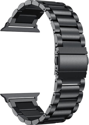 ACM Sliding Watch Strap Metal for Apple Watch Series 5 44mm Smartwatch Black Smart Watch Strap(Black)
