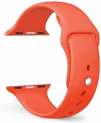 ARIOES Soft Silicone Sport Strap Band for iWatch 42mm/44mm, Compatible with Watch Series 1/2/3/4/5 Smart Watch Strap(Orange)