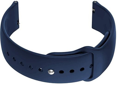 RUPELIK Soft Silicone Flaxible 20mm Watch Strap Suitable For All 20mm Lugs Size Smart Watch Strap(Blue)