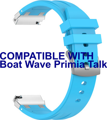 ACM Watch Strap Metal Hook Silicone 22mm for Boat Wave Primia Talk Smartwatch Blue M36 Smart Watch Strap(Blue)