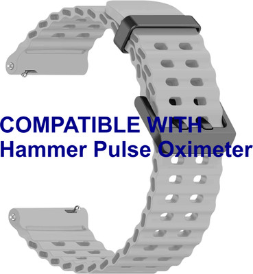 ACM WSM40B20GY1614 Watch Strap Silicone Sports 20mm for Hammer Pulse Oximeter Smartwatch Grey Smart Watch Strap(Grey)