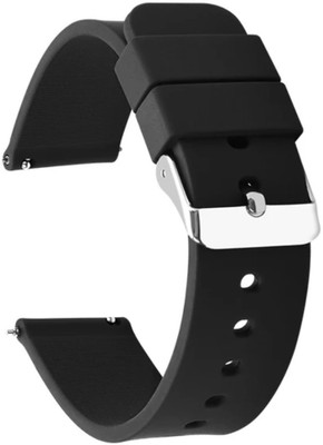 Zelfo Silicone Belt Compatible with Noise Fit Evolve 2 Smart Watch Smart Watch Strap(Black)