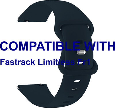 ACM WSM13A22BL3927 Watch Strap Clip Belt 22mm for |Fastrack Limitless Fr1 Smartwatch Blue Smart Watch Strap(Blue)