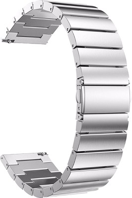 ACM Watch Strap Steel Metal 20mm for V2a Cimo 1 Smartwatch Silver Smart Watch Strap(Silver)