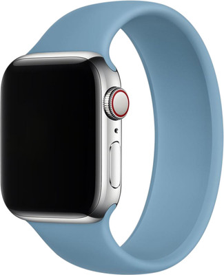 DailyObjects Stone Blue Solo Loop Silicone Compatible With Apple WatchBand (42/44/45/49mm) Smart Watch Strap(Blue)