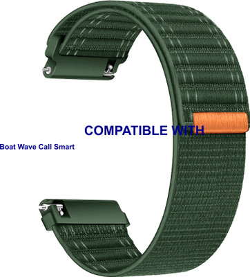 ACM WSM39A22GR3890 Watch Strap Nylon Soft Belt 22mm for Boat Wave Call Smart Smartwatch Green Smart Watch Strap(Green)