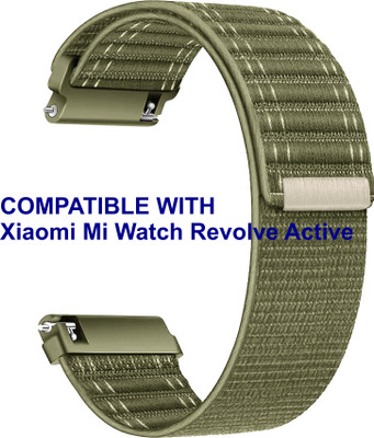 ACM WSM39A22KH1621 Watch Strap Nylon Soft 22mm for Xiaomi Mi Watch Revolve Active Smartwatch Khakhi Smart Watch Strap(Green)
