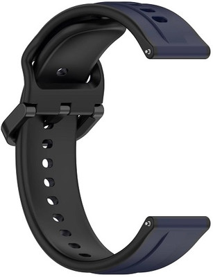 Colorcase 20MM Silicon Strap Compatible With Fireboltt Atlas Smart Watch Smart Watch Strap(Black, Blue)
