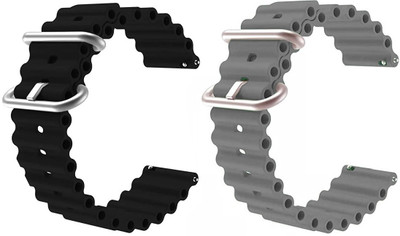 BLACK LOVIES 22 mm Ocean Smart Watch Strap(Black, Grey)