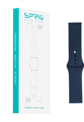 Sprig Liquid Soft Silicon Strap for Samsung Gear S3 Frontier (Lug 22MM) Smart Watch Strap(Blue)