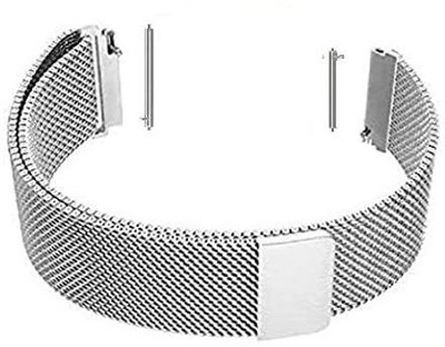 Melfo Mesh Strap Compatible with Maxima Max Pro Shogun Smart Watch Strap(Silver)