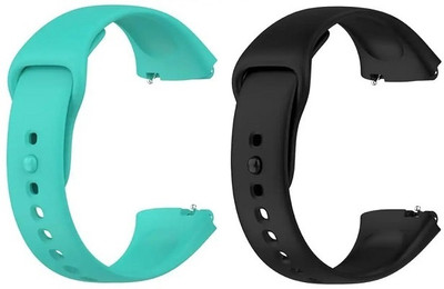 JOBINKA Pack Of 2 Silicone Watch Band Compatible With Re_D_M_I Watch 3 Lite /Watch 3 Active Smart Watch Strap(Green, Black)