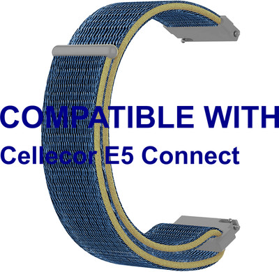 ACM WSM3V22BL3902 Watch Strap Nylon Loop Belt 22mm for Cellecor E5 Connect Smartwatch Blue Smart Watch Strap(Blue)