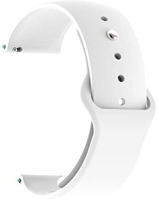 Big Wings 22MM PREMIUM Silicone Smartwatch Strap Compatible with NOISE X-FIT 2 / FUSE, PULSE GRAND / VICTOR, NOISEFIT ACTIVE / METTLE Smart Watch Strap(White)
