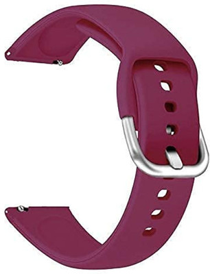 ValenteStore 22mm Silicone metal buckle Watch Strap Smart Watch Strap(Red)