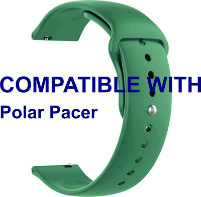 ACM WSM2P20GR3901 Watch Strap Silicone Belt 20mm for Polar Pacer Smartwatch Green Smart Watch Strap(Green)