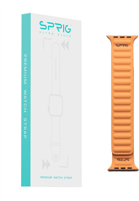 Sprig Magnetic Liquid Silicone Strap for iWatch Series 5 (Large 44MM) Smart Watch Strap(Orange)