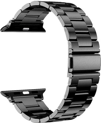 CHG Stainless Steel Metal Chain Strap For Ultra Watch 49 mm, Series 8 / 7 45 mm Smart Watch Strap(Black)