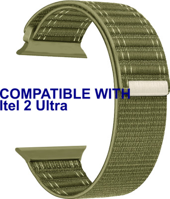 ACM WSM39A40KH1653 Sliding 44mm 49mm Watch Strap Nylon Soft for Itel ‎2 Ultra Smartwatch Khakhi Smart Watch Strap(Green)