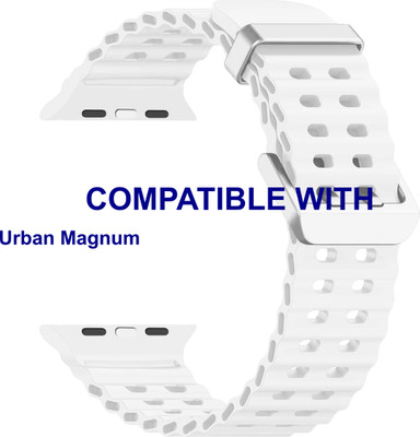 ACM WSM40B40WT1696 Sliding 44mm 49mm Watch Strap Silicone Sports for Urban Magnum Smartwatch White Smart Watch Strap(White)