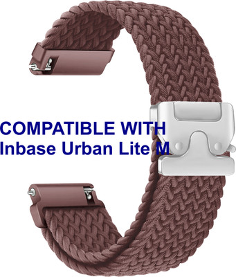 ACM WSM38Z20BR2367 Watch Strap Woven Braided Clipper 20mm for Inbase Urban Lite M Smartwatch Brown Smart Watch Strap(Brown)