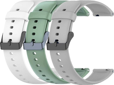 TRENDINGVIEW 22mm Smart Watch Strap (Combo Pack of 3) Silicone Belt with Quick Release Pins | Adjustable Length Smart Watch Strap(Mullti Color)