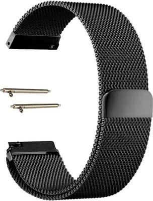 BLACK LOVIES 20 mm Metal watch Strap Compatible with Gear S2 Classic(SM-R732/735 Smart Watch Strap(Black)