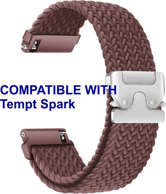 ACM WSM38Z20BR3027 Watch Strap Woven Braided Clipper 20mm for Tempt Spark Smartwatch Belt Brown Smart Watch Strap(Brown)
