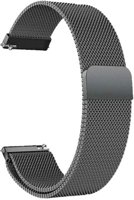 KHR Watch Strap Magnetic Loop 22mm For Fire-Boltt Tank (BSW070) Metal Chain Band Smart Watch Strap(Grey)