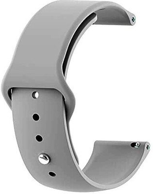 BLACK LOVIES 20 MM Soft Silicon Smartwatch Strap Compatible for Boat Mercury. Smart Watch Strap(Grey)
