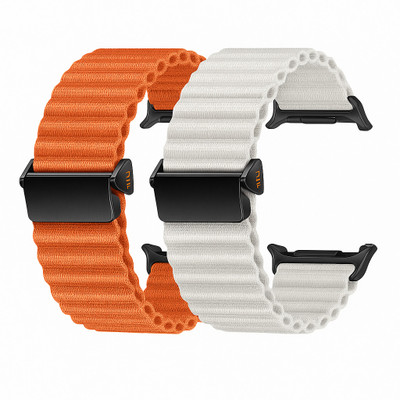 TechAwake Rugged Nylon Trail Straps for Galaxy Watch Ultra (Pack of 2) Smart Watch Strap(Mullti Color)