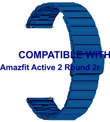ACM WSM20H20BL3908 Watch Strap Adjustable Steel Belt 20mm for Amazfit Active 2 Round 2r Smartwatch Blue Smart Watch Strap(Blue)