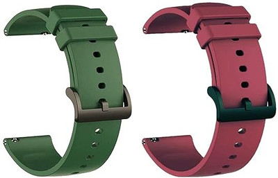 Gadgetzilla 22mm Sport band Breathable Strap Compatible with noise ColorFit Caliber Smart Watch Strap(Mullti Color, Green)