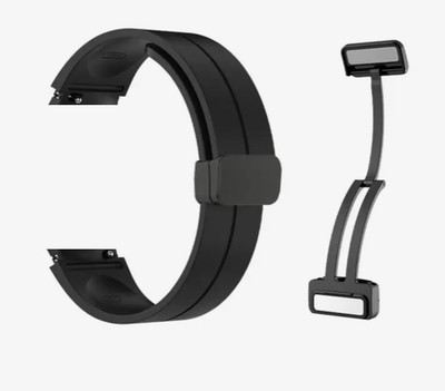 Melfo Folding Buckle Strap Compatible with Fastrack Active Pro Smart Watch Smart Watch Strap(White, Grey)