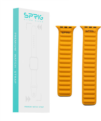 Sprig Magnetic Liquid Silicone Strap for iWatch Series 5 (Large 44MM) Smart Watch Strap(Orange)