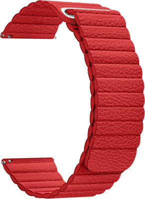 ACM Leather Watch Strap for Zebronics Zeb-Fit180ch Smartwatch Red Smart Watch Strap(Red)