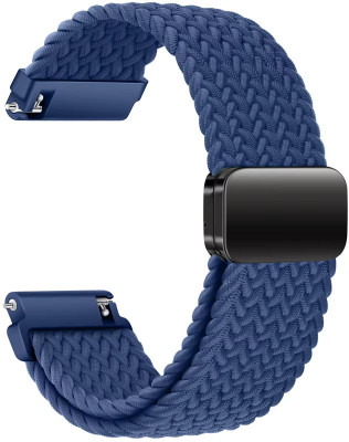 AOnes Watch Strap Nylon Woven Magnetic for Hammer Conquer Smart Watch Strap(Blue)