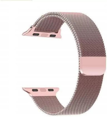 Melfo Magnetic Chain Strap Compatible with Pebble Frost Pro Smart Watch Smart Watch Strap(Pink)